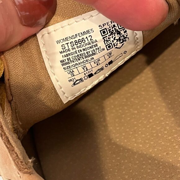 Sperry Top Sider Starfish Boat Shoes Tan Brown Leather Size 10 Gold Preppy - Picture 8 of 9